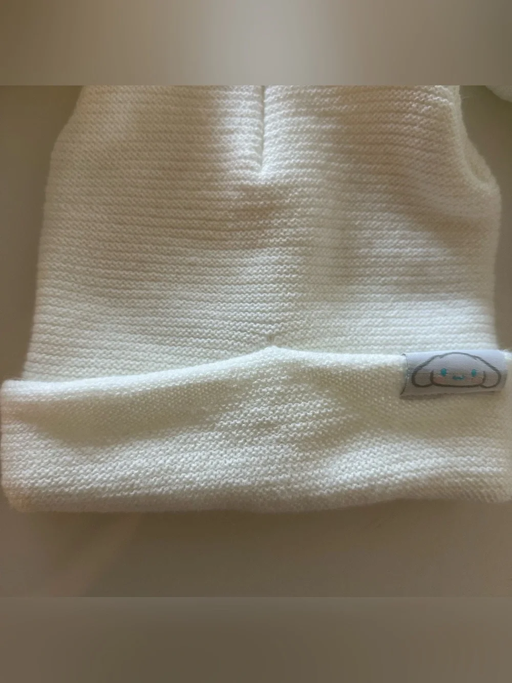 Sanrio Bioworld Cinnamoroll Figural Ears Knit White Beanie Kawaii